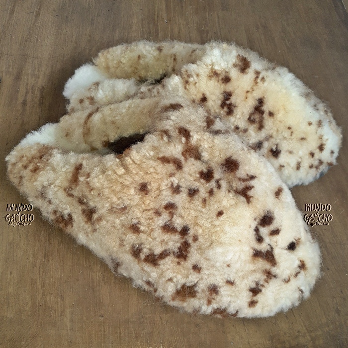 Pantufa de Lã de Ovelha Mesclada