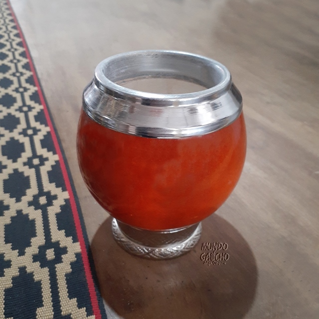 Cuia Coquinho Com Pé Bocal Inox