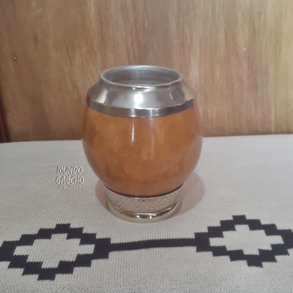 Cuia Coquinho Com Pé Bocal Inox