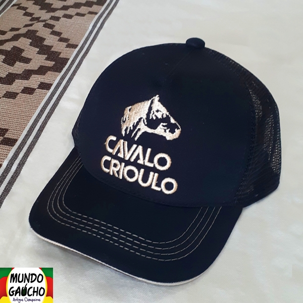 Boné Cavalo Crioulo - Preto