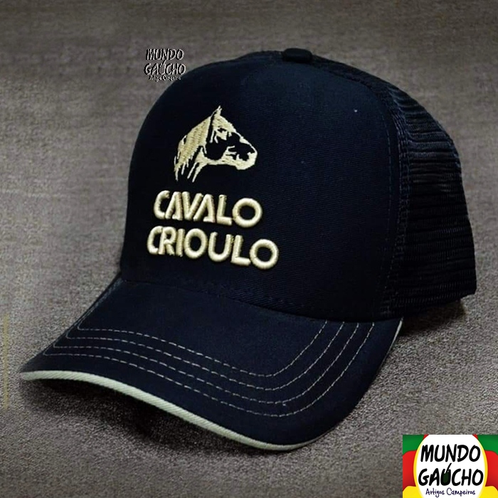 Boné Cavalo Crioulo - Preto