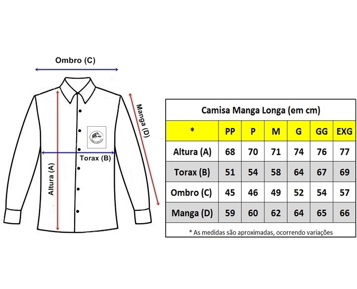 Camisa Masculina Manga Longa Branca