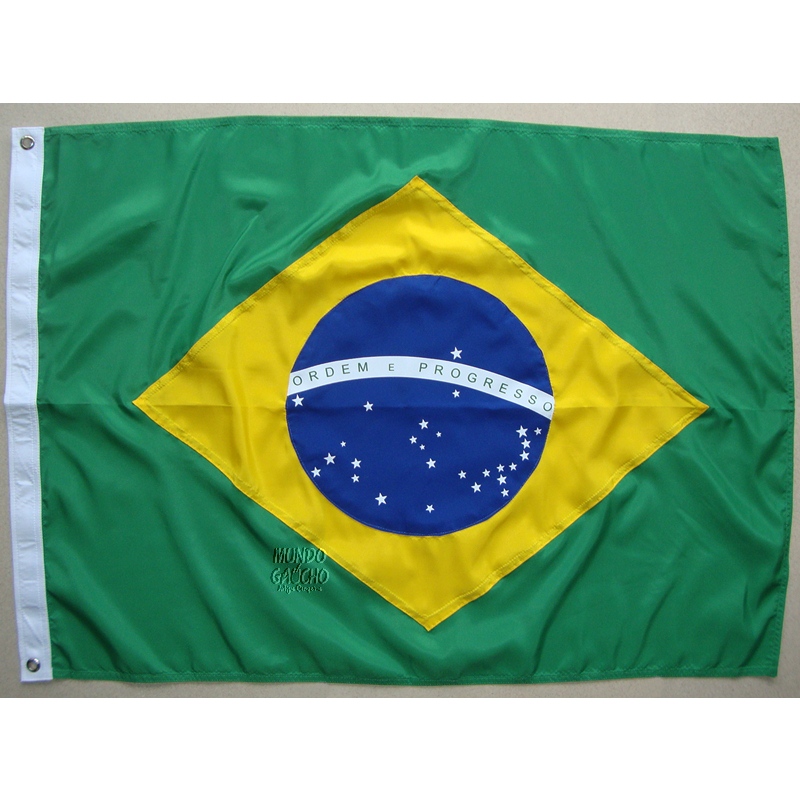 Bandeira do Brasil Costurada Dupla Face 68 x 98cm