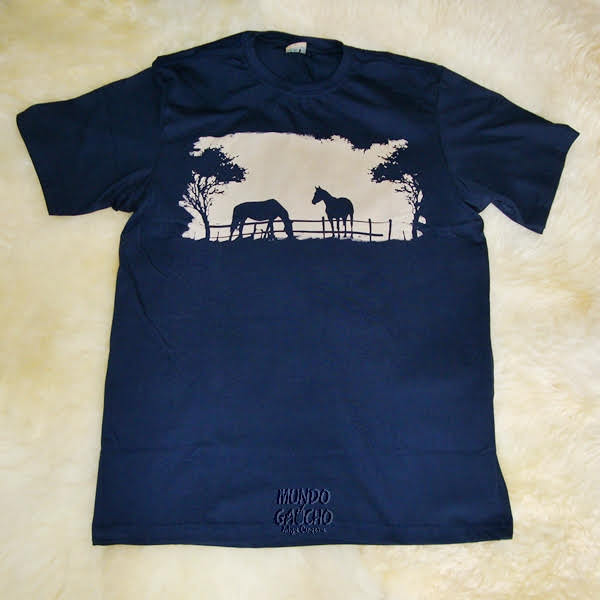 Camiseta Campeira Manga Curta Cavalos